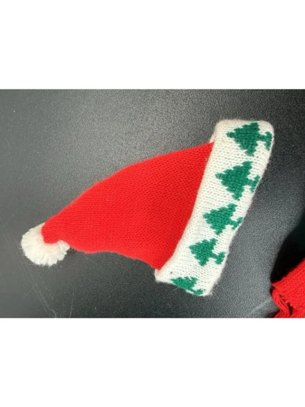Vintage 80's Teddy Bear Red Green Knit Scarf And Hat Replacement